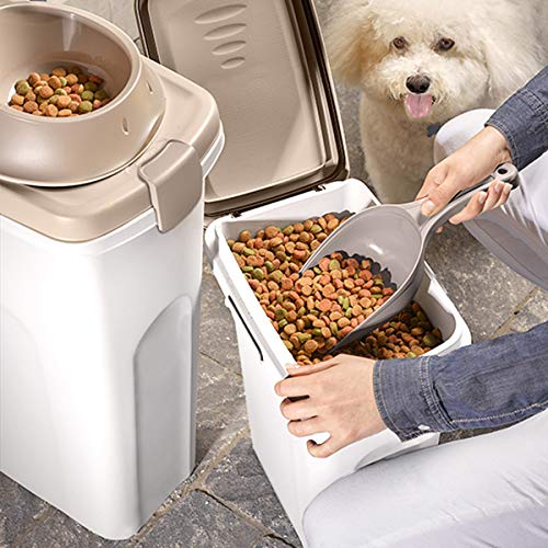 Stefanplast - Recipiente para Perro (40 L), Color marrón y Blanco