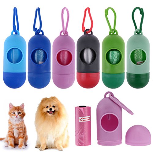 Tabanlly Dispensador de bolsas para caca de mascotas, pañales portátiles para bebé desechados, bolsas para excrementos de perro, bolsas de repuesto