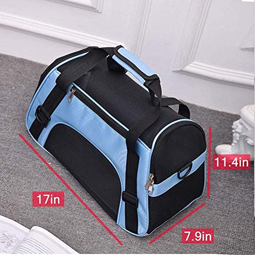 Transportín para Perros Y Gatos Portador del Mascota Bolsa de Malla Transpirable de Viaje Bolso de Hombro-43 x 20 x 29 cm