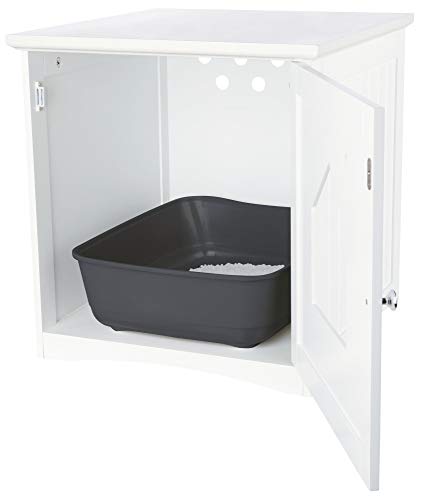 TRIXIE Mueble de Baño Cat House, 49 × 51 × 51 cm, Blanco, Gato