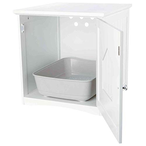 TRIXIE Mueble de Baño Cat House, 49 × 51 × 51 cm, Blanco, Gato