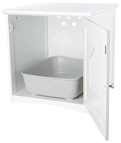 TRIXIE Mueble de Baño Cat House, 49 × 51 × 51 cm, Blanco, Gato