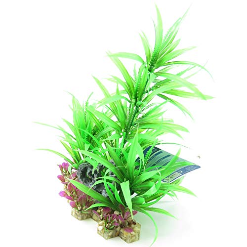 TRIXIE Plantas Plástico base grava, 18 cm, Peces