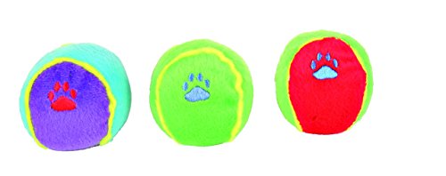 TRIXIE Set de Pelotas tenis peluche, Sonido surtido, ø6 cm, Perro