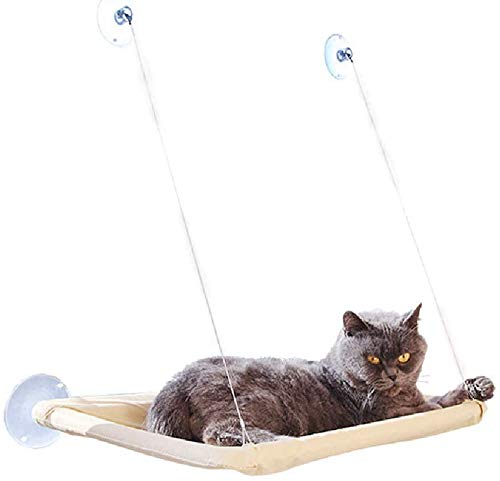 UBVV - Hamaca para gatos con ventosas grandes, desmontable y lavable