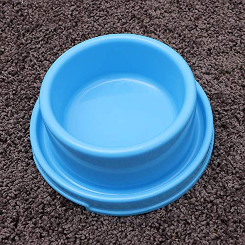 UKCOCO Tazón de Comida Anti-Hormiga para Mascotas, Cuenco de Comida de Agua de Plástico, Recipiente para Alimentos Antideslizante para Perros y Gatos (BLU)