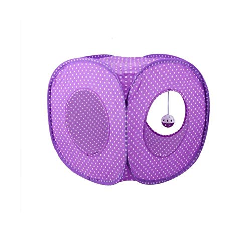 UpSoitech Cat Tunnel Catable Cat Dot Tienda con campana Long Pet Tunnel Casa Casa Interactiva Juguetes Juguetes Divertido Escondite Túnel para Gatos Plegable Popup Cat Cube Tienda Ocultar Tunnel Jugue
