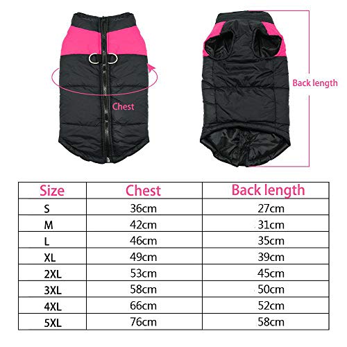 UWOOD Invierno Pet Perro Ropa pequeño Agua Densidad Perros Abrigo Chaqueta de Invierno Acolchada (almohadillado búfer Pet Ropa