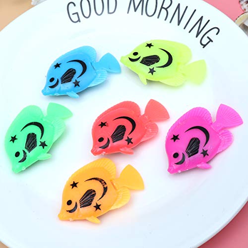 Winomo 10 Pieces de Decoración para Acuario Movimiento Artificial (Patrones de Colores Aleatorios)
