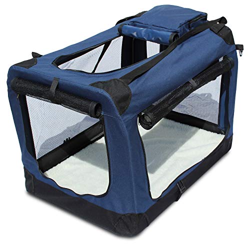 YATEK Transportin para Perros Plegable entradas Laterales y Superiores con Alta Visibilidad, Confort y Seguridad para tu Mascota, Talla XXL (91,4 x 63,5 x 63,5 cm)