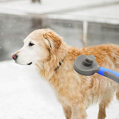 YAVO-EU Cepillo Animal Peine para Perros y Gatos, Elimina Todos los tangles para Mascotas Pelo Peine y estética (Azul)