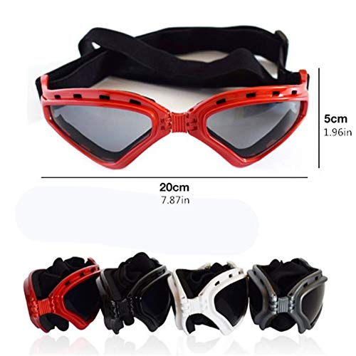 Zongha Gafas De Sol para Perros Gafas para Perros Ojo Gafas de protección Plegable Perro Gafas de Sol para Gafas Gafas UV para Perro Gafas para Gatos White