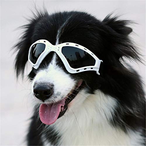 Zongha Gafas De Sol para Perros Gafas para Perros Ojo Gafas de protección Plegable Perro Gafas de Sol para Gafas Gafas UV para Perro Gafas para Gatos White