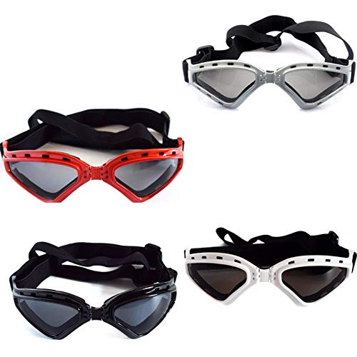 Zongha Gafas De Sol para Perros Gafas para Perros Ojo Gafas de protección Plegable Perro Gafas de Sol para Gafas Gafas UV para Perro Gafas para Gatos White