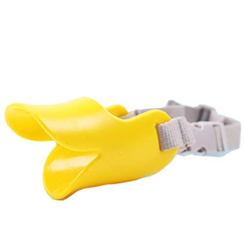 ZUOLUO Bozal Perro Pequeño Bozal para Perros Bozal para Perros medianos Bozales de Perro para Evitar morder De la Boca Bozales de Perro para Evitar Masticar Yellow,s