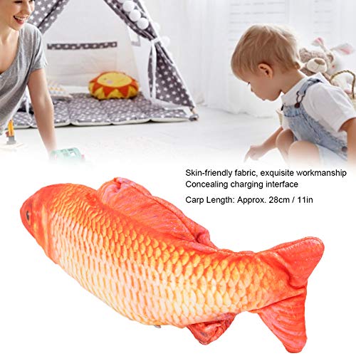 01 Juguete eléctrico para Peces, Duradero, fácil de Cargar, Juguete USB para Peces, Apariencia auténtica para niños.(Carp)