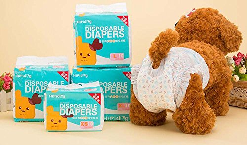 10 Unids Mascotas Perros Pañales Menstruales Desechables Envolturas para Papel Pantalones Cortos para Perritos Ropa Interior Panty (M (Vita 23,8-41,5 cm, Peso 4-6 kg))