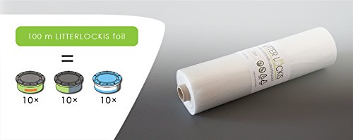 100 m de basura Lockis Lámina para Litter Locker II disposición contenedores – equivalente a 10 Litter Locker II original de recambios