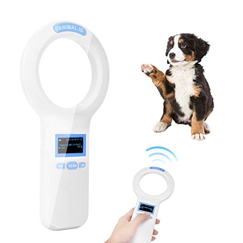 134.2 KHz Animal portátil Lector de Etiquetas Microchip de Mano para Mascotas Escáner Animal portátil Chips electrónicos Rastreadores de Mascotas