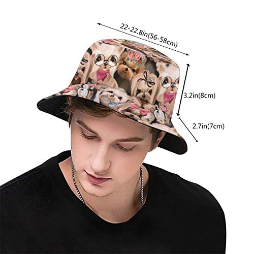 136 Sombrero para el sol con forma de cubo para perros y cachorros