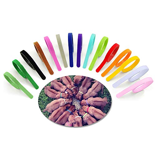 15 Piezas Collares Cachorro,XCOZU Collar De Mascota Ajustables Etiqueta De Identificación Para Cachorros De Mascota Recién Nacidos,Nylon De Colores Banda De Identificación De Cachorro Suave