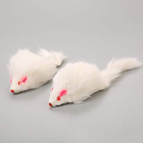 1pc 18cm Animal DoméStico del Gato Juguetes para Gatos De Pelo Largo Real Plumas De Cola De Los Ratones De Gato Y De Perro De Juguete Conejo, Color Al Azar