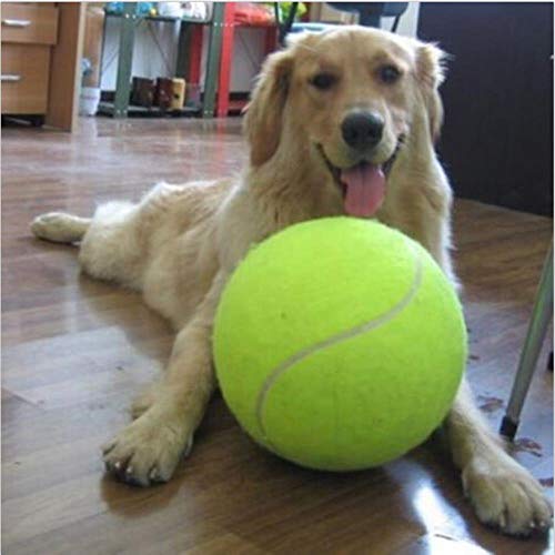 1PC 24CM Pelota de tenis inflable grande Juguete gigante para mascotas Pelota de tenis Juguete para masticar perro Firma Mega Jumbo Niños Pelota de juguete Suministros para exteriores, como imagen