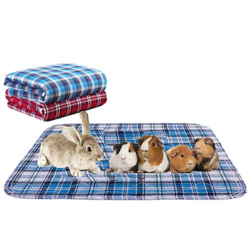 2 forros de forro polar para jaula de cobayas, lavable para mascotas, almohadilla para orinar, impermeable, reutilizable, alfombrilla antideslizante para perros y gatos
