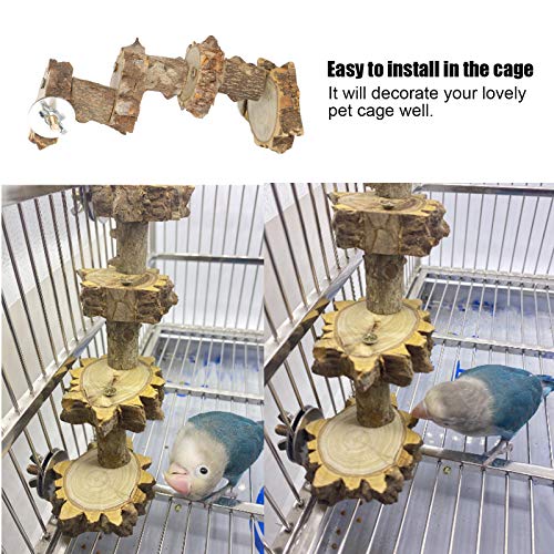 2 uds., Plataforma de loros, trampolín, 4 capas, muelle de madera, escalera de escalada para mascotas, escaleras de pie para pájaros, pequeña mascota, hámster, conejillo de indias, escalera para rata