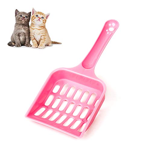 3PCS Cuchara de Arena de Gatos de Plástico Pala de Arena de Mascotas Tamiz de Arena de Gatos para Arena de Gato Limpieza de Inodoros Palas de Basura para Gatos con Mango