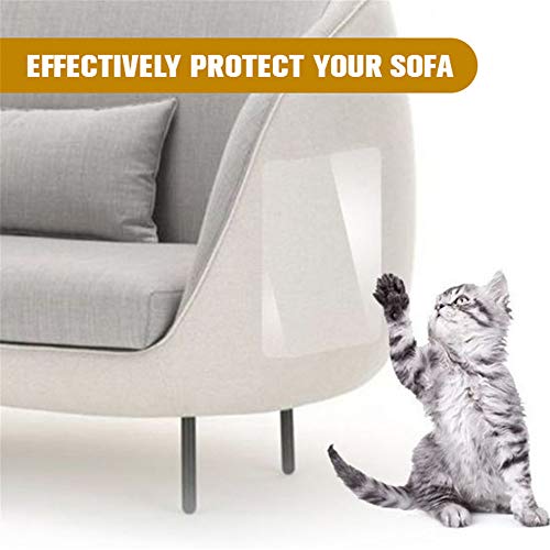 6pcs gato Muebles protector contra la cinta Cat Scratch transparente Protectores de muebles protector Couch Gatos cojín de disuasión para las paredes protectoras, Puerta, Colchón