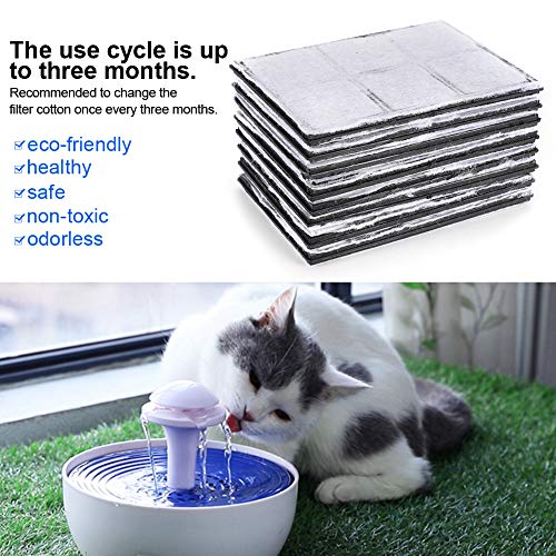 8Pcs Mascota Filtración de circulación de Agua, eléctrica Bebedero eléctrico Inteligente Automático silencioso Fuente de Agua Dispensador de Agua Reemplazo de Filtro Uso con Agua para Perros(#1)