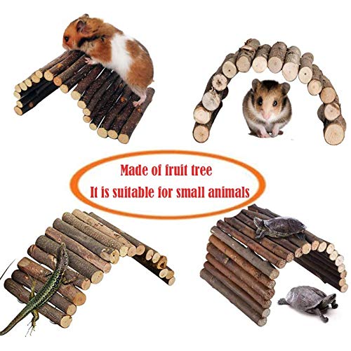 8pcs Pequeñas Mascotas Juguetes Para Masticar Pino Natural Unicycle de Madera Rodillo Ejercicio Mancuerna Cuidado de Los Dientes Juguete Molar para Hamster Conejillo de Indias Chinchilla Conejos