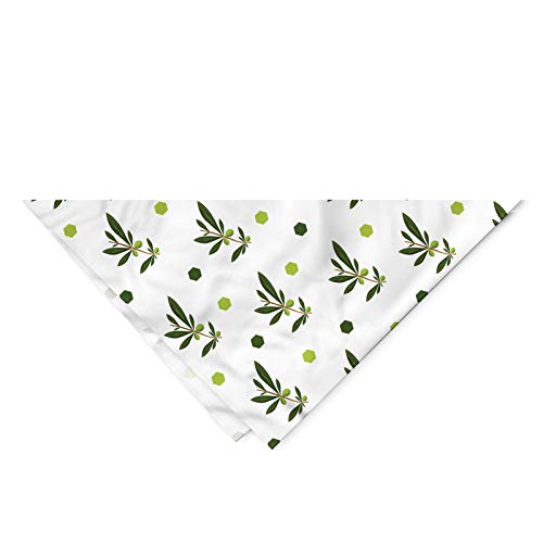 ABAKUHAUS Aceituna Bandana para Mascotas, 55x55 cm, Aceituna Verde Manzana Verde