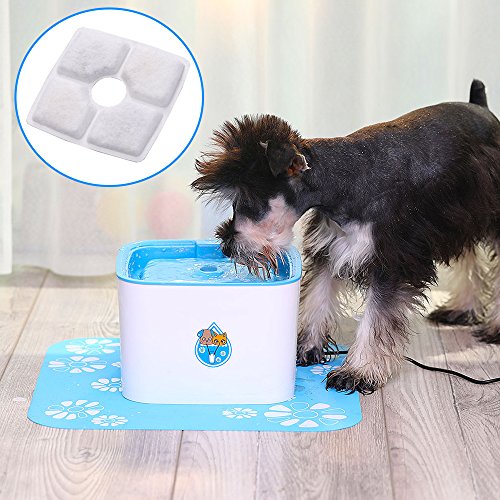 ABEDOE Filtro para Bebedero para Mascotas, 4PCS Filtros de Repuesto de Carbón Activado para Fuente Cuadrada Automática para Gato Perro