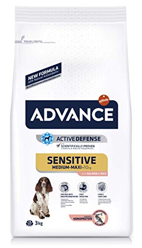 ADVANCE Sensitive - Pienso para Perros Medium-Maxi Adult con Salmón y Arroz - 3Kg