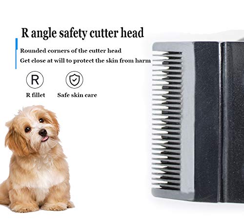 Afeitadora para mascotas, ruido bajo Maquinillas para higiene para gatos Conjunto de afeitadora, Especial para mascotas, alta potencia, sin interferencias, Peines y lubricantes de 4 límites gratis.