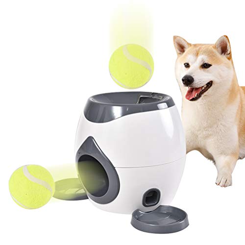 AIJIANG Lanzador automático de Bolas de Juguete para Perros, recompensa de Perros Alimentador de Juguetes Rompecabezas para Mascotas Dispensador de Alimentos Juguete Interactivo para Mascotas