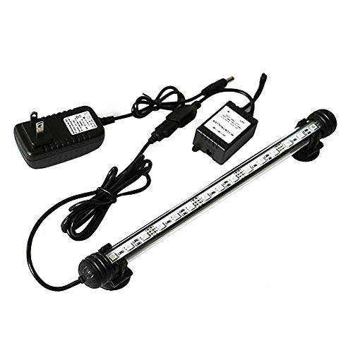 Ailova - Lámpara de tubo para acuario luminoso impermeable LED Tank 18/28/38/48 cm, para iluminación de peces plantas, pescado (38 cm, azul)