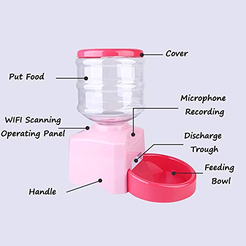 Alimentador automatico de mascotas para perro gato, automatico comedero, 5.5L El alimentador de mascotas de WiFi, puede grabar el gato y el perro tres comidas que miden el alimentador cuantitativo