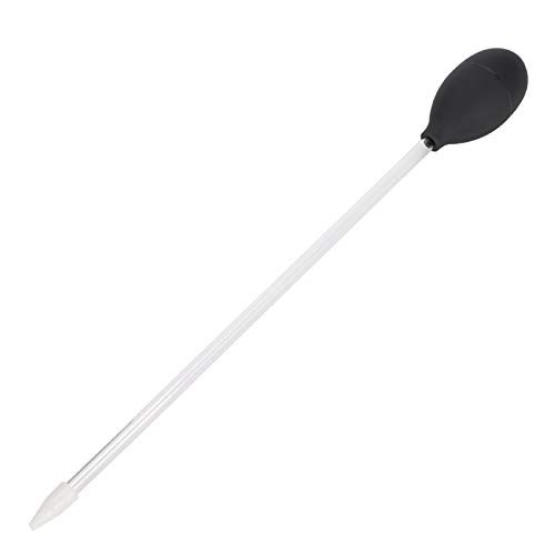 Alimentador de coral, tubo largo de aspiración, limpieza de heces, tanques de peces, herramienta de alimentación de tubo, alimentador de fertilizante líquido de coral acrílico, cambiador(Negro)