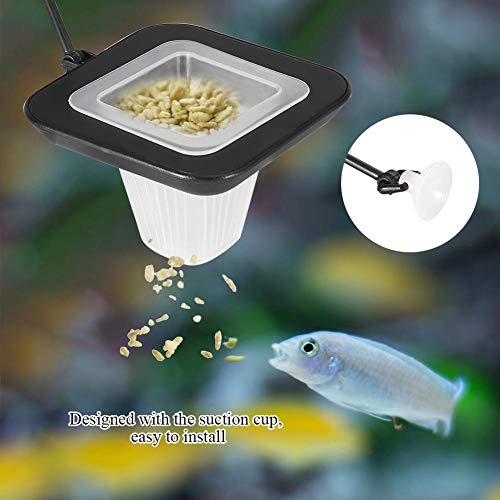 Alimentador del tanque de peces de acuario Gusano Rojo Alimentador del tanque de peces de acuario Alimentador de anillo flotante Alimentación tubular Sucker Gusano de cobre Gusano vivo Herramienta