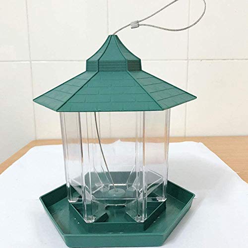 Alimentador Perezoso Transparente Aves Comederos Pájaros Plastico Durable Bandeja Comedero Decorar Terraza Balcón Jardín Colgando