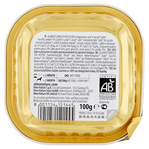 Almo Bio Pate Perro Puppy Pollo/Leche GR100