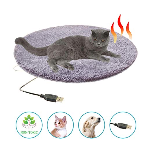 Almohadilla térmica para Mascotas: Almohadilla térmica para Manta eléctrica para Mascotas, Manta termostática USB para Mascotas, Manta de Felpa para colchón para Perros y Gatos