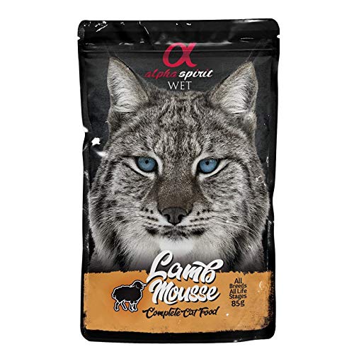 ALPHA SPIRIT Comida Húmeda para Gato Pouch Mousse Cordero 24 Sobres x 85grs