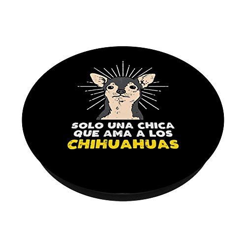 Amor Chica Perro Chihuahua Lindo Chiwawa Pet Mujer Regalo PopSockets PopGrip: Agarre intercambiable para Teléfonos y Tabletas