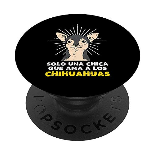 Amor Chica Perro Chihuahua Lindo Chiwawa Pet Mujer Regalo PopSockets PopGrip: Agarre intercambiable para Teléfonos y Tabletas