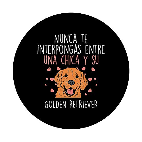 Amor Golden Retriever Perro Chica Lindo Dog Mujer Regalo PopSockets PopGrip: Agarre intercambiable para Teléfonos y Tabletas