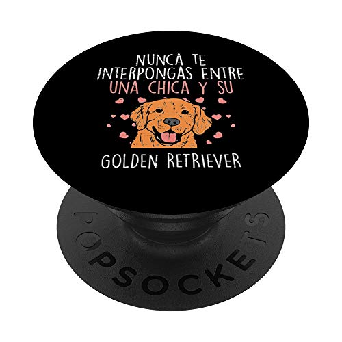 Amor Golden Retriever Perro Chica Lindo Dog Mujer Regalo PopSockets PopGrip: Agarre intercambiable para Teléfonos y Tabletas